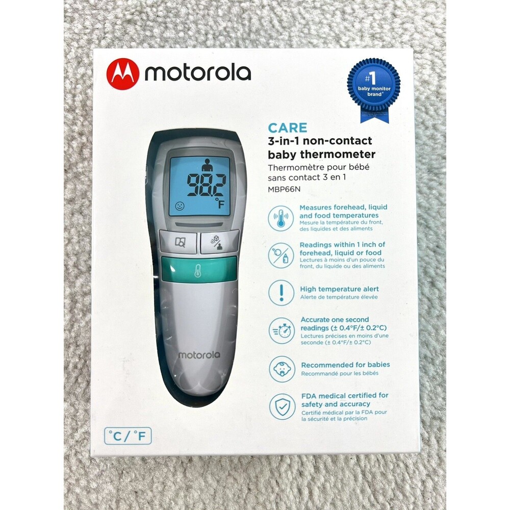 Motorola Care 3-in-1 Non-Contact Baby Forehead Thermometer New